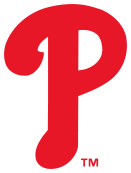 Philadelphia Phillies Icon - Red serif letter P with white outline